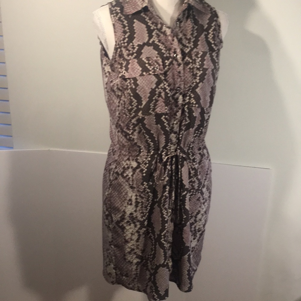 Michael Kors Snake/Lizard Print Button Up Dress - image 2
